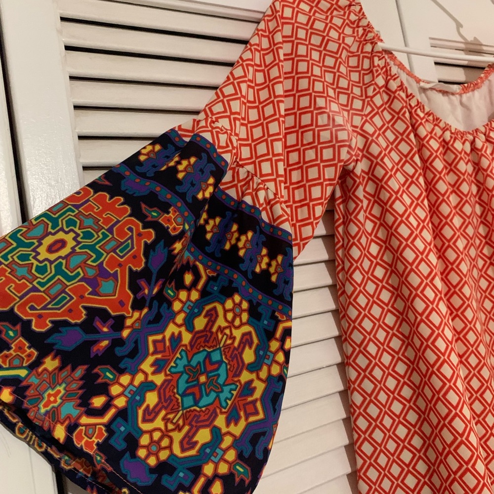 Peach Love patterned dress